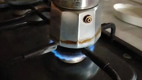 Coffee on a stove Stock Footage 166296132