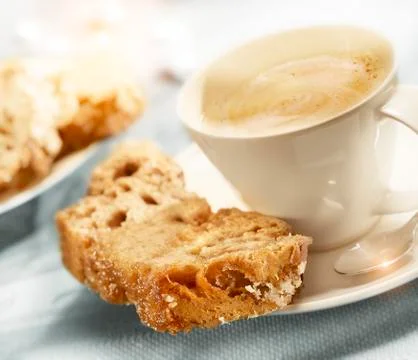 Coffee with sugar bread Stock Photos