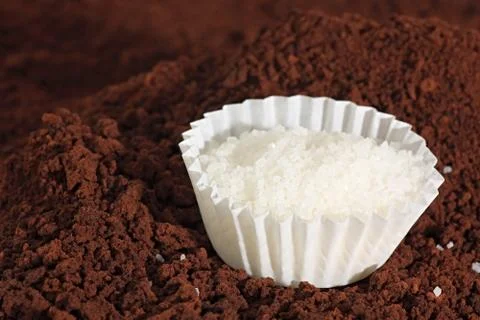 Coffee with sugar. Stock Photos