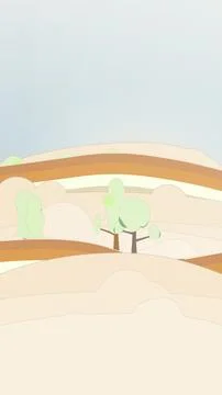Coffee sunlight cafe palette soft cloud forest dreamscape with layered bottom cl イラスト素材