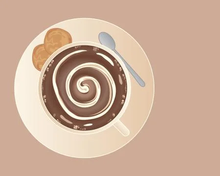 Coffee swirl Stock Illustration