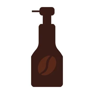 Coffee syrup bottle in solid style Stock Illustration
