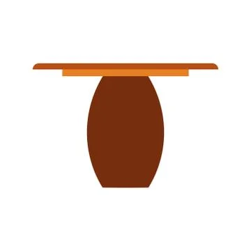Coffee table beverage concept brown wooden closeup icon background. Vector da Illustrazione stock