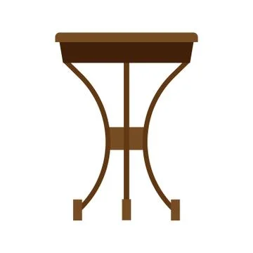 Coffee table beverage concept brown wooden closeup icon background. Vector da Illustrazione stock