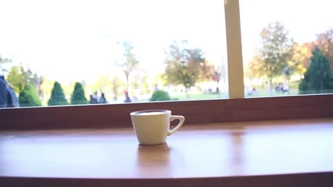 Coffee on table in cafe Stock Footage 246626924