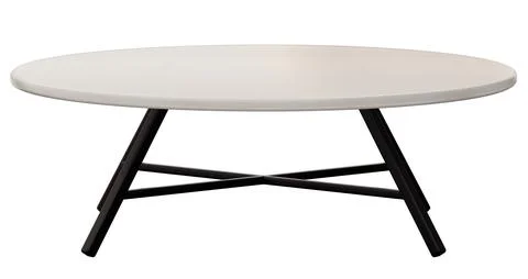 This coffee table features a round top with a smooth surface and a sturdy bas 스톡 일러스트