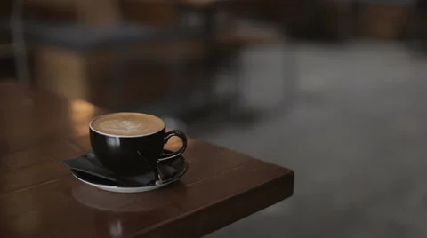 Coffee on a Table Stock Footage 68978385