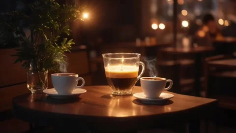 Coffee on the table Stock Footage 280386945