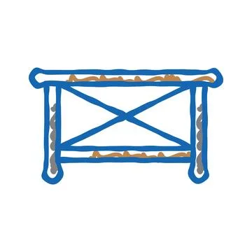 Coffee table home interior icon doodle illustration Stock Illustration