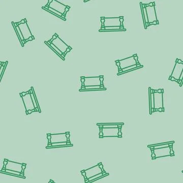 Coffee table home interior line vector seamless pattern Stockillustratie