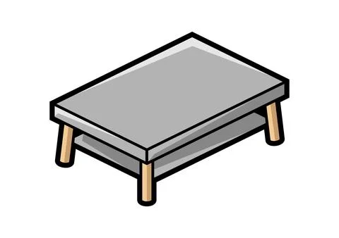 Coffee table icon in isometry style. Domestic and office furniture and equipment Ilustração Stock