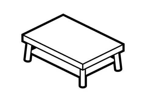 Coffee table icon in isometry style. Domestic and office furniture and equipment Ilustração Stock
