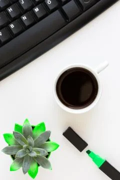 Coffee table overhead view Stock Photos
