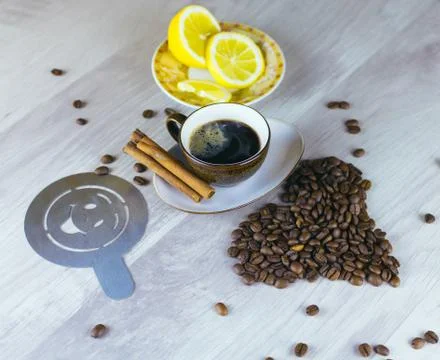 Coffee on table Stock Photos