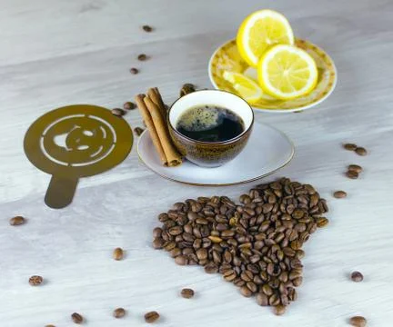 Coffee on table Stock Photos
