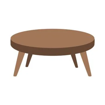 Coffee table on white background. Vector illustration. EPS 10. Stock Illustration