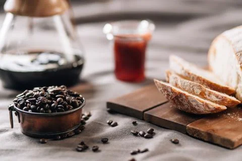 Coffee tabletop scene Stock Photos