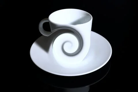 Coffee tableware in an abstract approach in macro photography Stock Photos