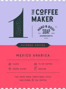 Coffee, tag label Stock Illustration