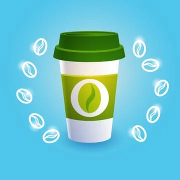 Coffee Take Away Cup Break Breakfast Drink Beverage Ilustração Stock