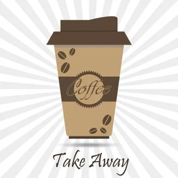 Coffee take away Ilustração Stock