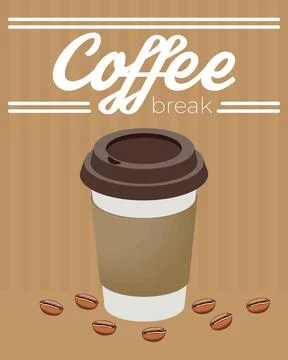 Coffee take way pot Stock Illustration