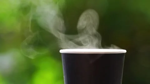 Coffee takeaway in a paper cup Video stock 253536341