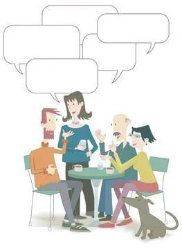 Coffee Talk Stock Illustration