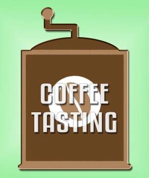 Coffee Tasting Shows Brew Sampling Or Review 스톡 일러스트