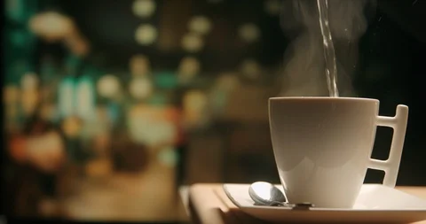 Coffee / tea cup and coffee shop Video stock 127404091