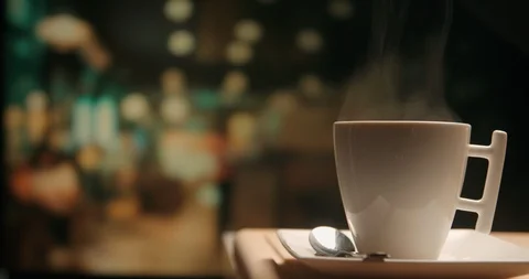 Coffee / tea cup and coffee shop Видео 127404149