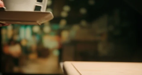 Coffee / tea cup and coffee shop Stock Footage 127404173