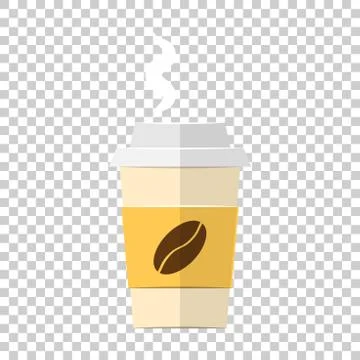 Coffee, tea cup icon in flat style. Coffee mug vector illustration on isolate Stock Illustration