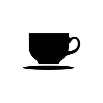 Coffee (tea) cup icon. vector illustration black on white background Stock Illustration