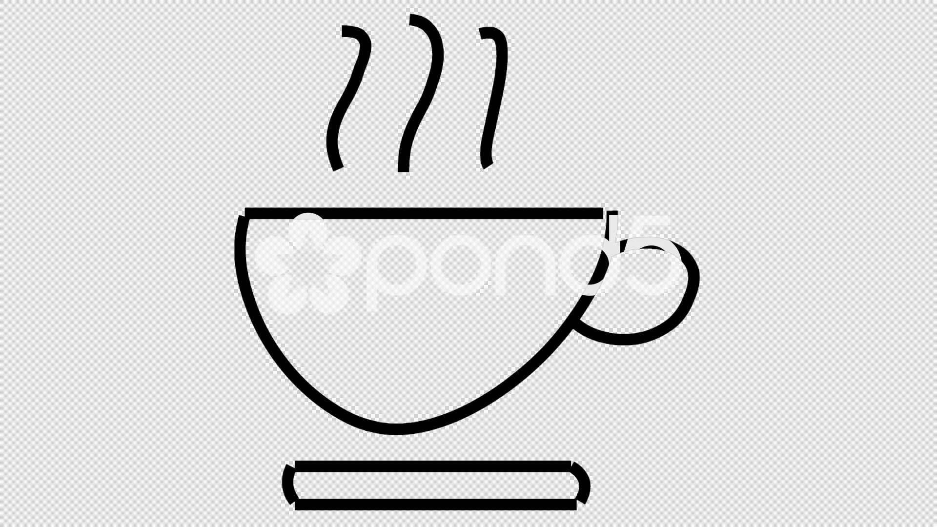 Coffee Tea cup with smoke hand drawn ill... | Stock Video | Pond5