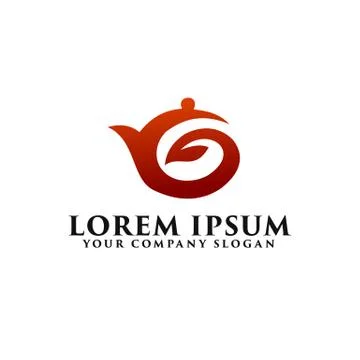 Coffee tea logo design concept template Stock Illustration