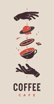 Coffee. Template Label, Logo Stock Illustration