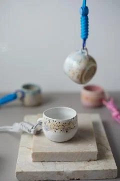 Coffee Testing Cup with studio light.. Stock Photos