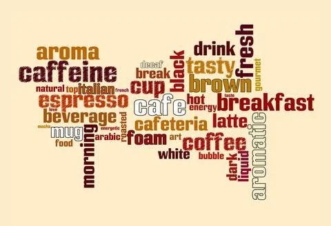 Coffee text cloud An image of nice coffee text cloud Copyright: xZoonar.co... Foto stock