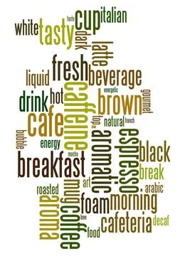 Coffee text cloud An image of nice coffee text cloud Copyright: xZoonar.co... Foto stock