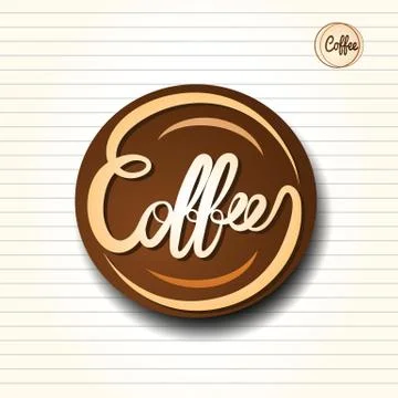 Coffee text design Stock Illustration