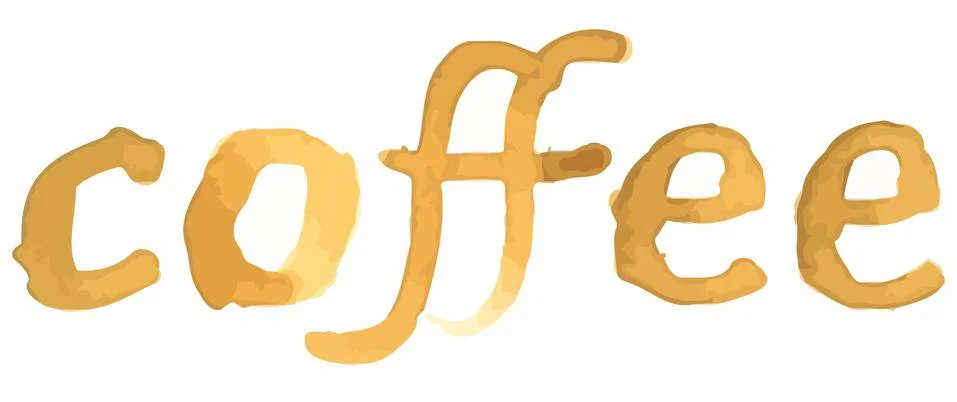 Coffee Text Stock Illustration