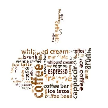Coffee with text Stock Illustration