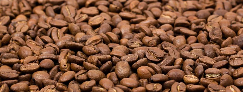 Coffee texture. coffee beans as background wallpaper. arabica cofee bean Stock Photos