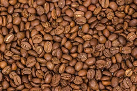 Coffee texture. coffee beans as background wallpaper. arabica cofee bean Stock Photos