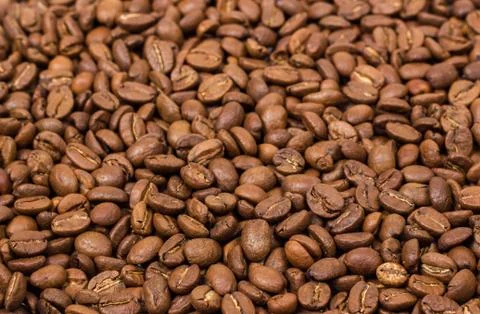 Coffee texture. coffee beans as background wallpaper. arabica cofee bean Stock Photos