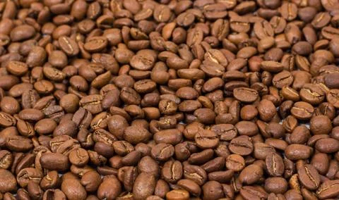 Coffee texture. coffee beans as background wallpaper. arabica cofee bean Stock Photos