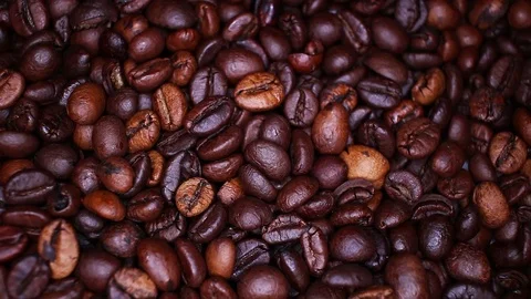 Coffee texture. Roasted coffee beans as background wallpaper. Beautiful arabica Stock Footage 103098232