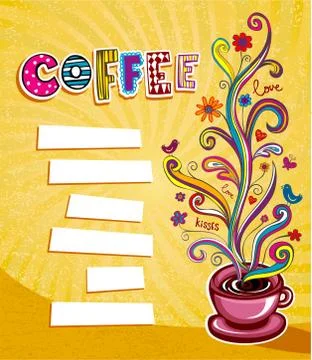 Coffee theme Background Stock Illustration