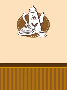 Coffee theme Background Stock Illustration